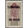 1 عدد تمبر سری پستی - سورشارژ قلمرو نیجر - 2 سنت - نیجر 1921 با شارنیه