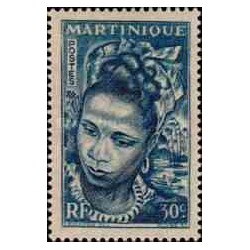 1 عدد تمبر سری پستی - 30 سنت - مارتینیک 1947 با شارنیه