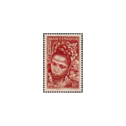 1 عدد تمبر سری پستی - 10 سنت - مارتینیک 1947