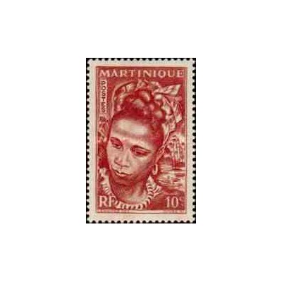 1 عدد تمبر سری پستی - 10 سنت - مارتینیک 1947