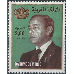1 عدد تمبر سری پستی -شاه حسن دوم - 2 درهم - مراکش 1983