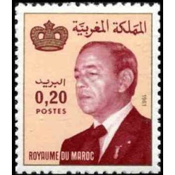 1 عدد تمبر سری پستی -شاه حسن دوم - 0.2 درهم - مراکش 1981