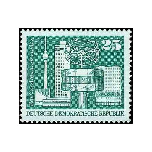 1 عدد تمبر سری پستی -ساختمانهای برلین 25 فنیک - جمهوری دموکراتیک آلمان 1973