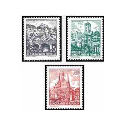 3 عدد تمبر سری پستی - مناظر - جمهوری دموکراتیک آلمان 1961