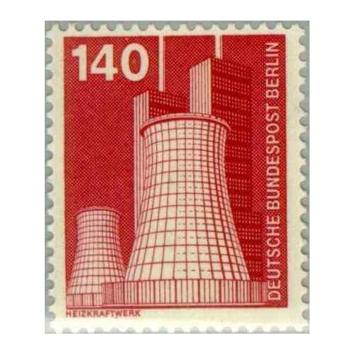 1 عدد تمبر سری پستی - صنایع و تکنیک - 140 فنیک - برلین آلمان 1975