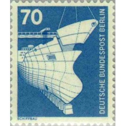 1 عدد تمبر سری پستی - صنایع و تکنیک - 70 فنیک - برلین آلمان 1975