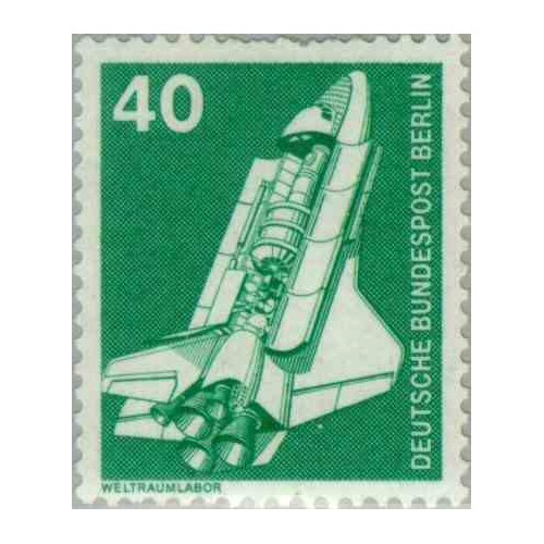 1 عدد تمبر سری پستی - صنایع و تکنیک - 40 فنیک - برلین آلمان 1975