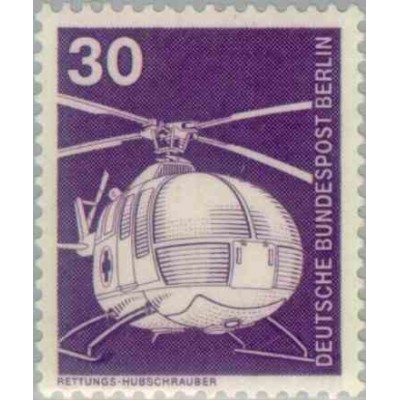 1 عدد تمبر سری پستی - صنایع و تکنیک - 30 فنیک - برلین آلمان 1975