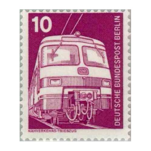1 عدد تمبر سری پستی - صنایع و تکنیک - 10 فنیک - برلین آلمان 1975