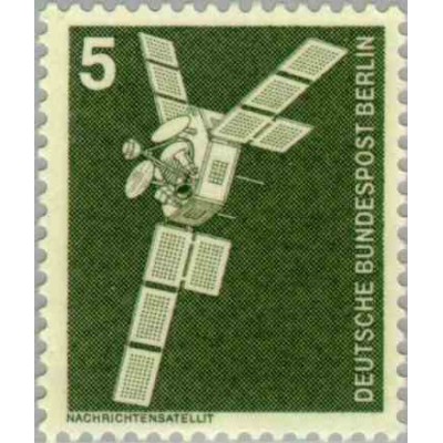 1 عدد تمبر سری پستی - صنایع و تکنیک - 5 فنیک - برلین آلمان 1975