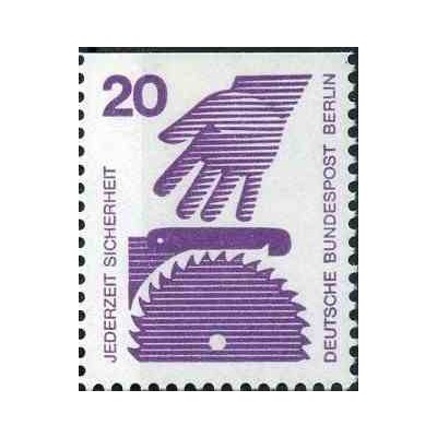 1 عدد تمبر سری پستی - پیشگیری از حوادث - از بوکلت - 20 فنیک - برلین آلمان 1971