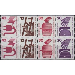 8 عدد تمبر سری پستی - پیشگیری از حوادث - بوکلت - برلین آلمان 1971