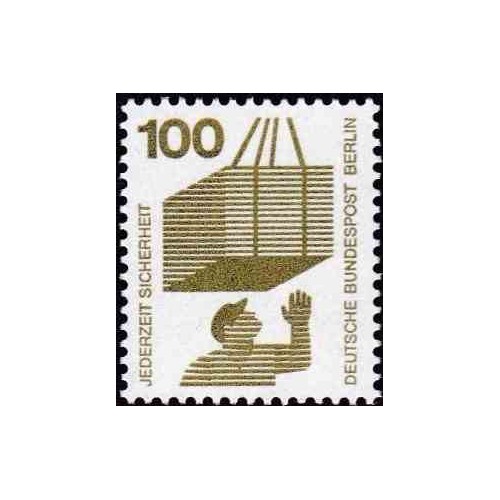 1 عدد تمبر سری پستی - پیشگیری از حوادث - 100 فنیک - برلین آلمان 1971