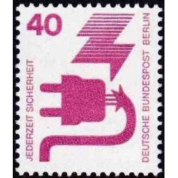 1 عدد تمبر سری پستی - پیشگیری از حوادث - 40 فنیک - برلین آلمان 1971