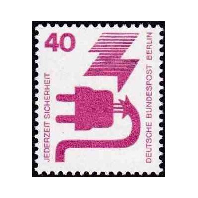 1 عدد تمبر سری پستی - پیشگیری از حوادث - 40 فنیک - برلین آلمان 1971
