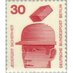 1 عدد تمبر سری پستی - پیشگیری از حوادث - 30 فنیک - برلین آلمان 1971