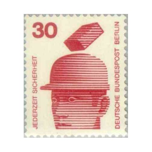 1 عدد تمبر سری پستی - پیشگیری از حوادث - 30 فنیک - برلین آلمان 1971