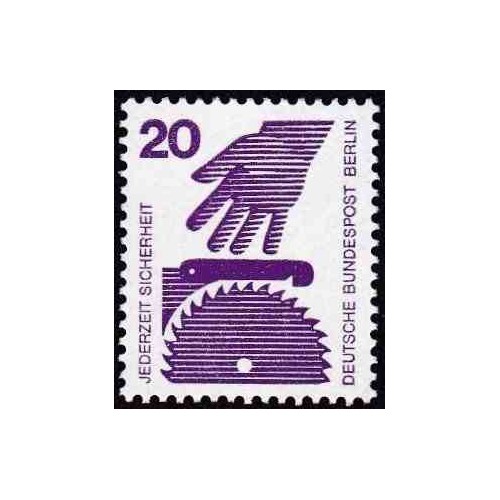 1 عدد تمبر سری پستی - پیشگیری از حوادث - 20 فنیک - برلین آلمان 1971