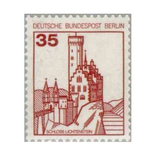 1 عدد تمبر سری پستی - قلعه ها و قصرها - 35 فنیک - برلین آلمان 1982