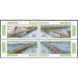 4 عدد تمبر  پل های کیف - B - اوکراین 2000