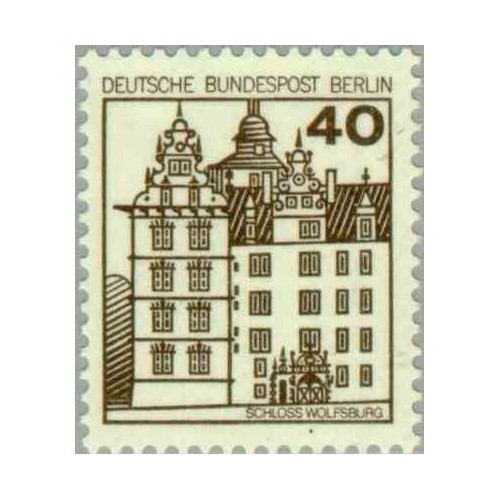 1 عدد تمبر سری پستی - قلعه ها و قصرها - 40 فنیک - برلین آلمان 1980