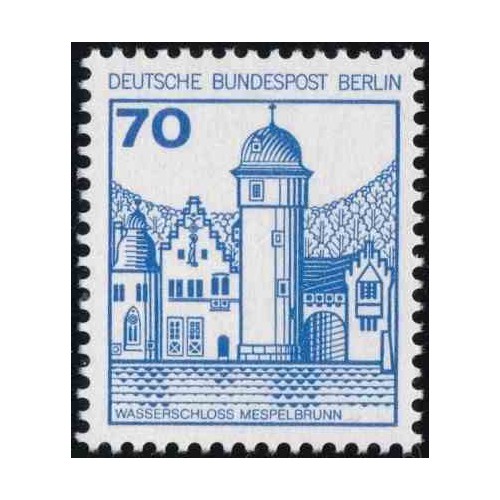 1 عدد تمبر سری پستی - قلعه ها و قصرها - 70 فنیک - برلین آلمان 1977