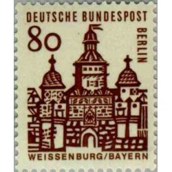 1 عدد تمبر سری پستی - ساختمانهای قرن دوازدهم آلمان - 80 فنیک -برلین آلمان 1964