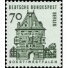 1 عدد تمبر سری پستی - ساختمانهای قرن دوازدهم آلمان - 70 فنیک -برلین آلمان 1964