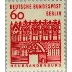 1 عدد تمبر سری پستی - ساختمانهای قرن دوازدهم آلمان - 60 فنیک -برلین آلمان 1964