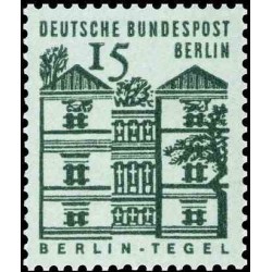 1 عدد تمبر سری پستی - ساختمانهای قرن دوازدهم آلمان - 15 فنیک -برلین آلمان 1964
