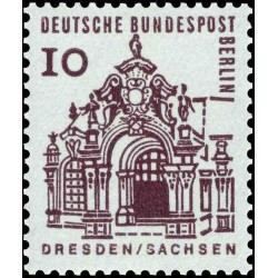 1 عدد تمبر سری پستی - ساختمانهای قرن دوازدهم آلمان - 10 فنیک -برلین آلمان 1964