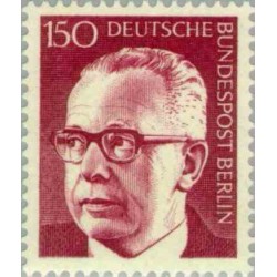 1 عدد تمبر سری پستی رئیس جمهور فدرال گوستاو هاینمان - 150 فنیک  - برلین آلمان 1972