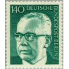 1 عدد تمبر سری پستی رئیس جمهور فدرال گوستاو هاینمان - 140 فنیک  - برلین آلمان 1972