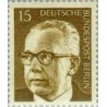 1 عدد تمبر سری پستی رئیس جمهور فدرال گوستاو هاینمان - 15 فنیک  - برلین آلمان 1972