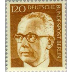 1 عدد تمبر سری پستی رئیس جمهور فدرال گوستاو هاینمان - 120 فنیک  - برلین آلمان 1971