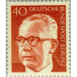 1 عدد تمبر سری پستی رئیس جمهور فدرال گوستاو هاینمان - 40 فنیک  - برلین آلمان 1970
