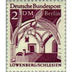 1 عدد تمبر سری پستی - بناهای قرن دوازدهم -  2 مارک  - برلین آلمان 1966