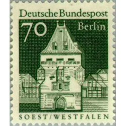 1 عدد تمبر سری پستی - بناهای قرن دوازدهم -  70 فنیک - برلین آلمان 1966