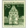 1 عدد تمبر سری پستی - بناهای قرن دوازدهم -  70 فنیک - برلین آلمان 1966