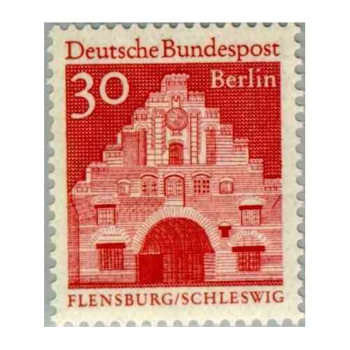 1 عدد تمبر سری پستی - بناهای قرن دوازدهم - 30 فنیک - برلین آلمان 1966