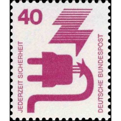 1 عدد تمبر سری پستی پیشگیری از حوادث - 40 فنیک  -جمهوری فدرال  آلمان 1971