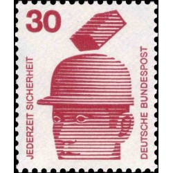 1 عدد تمبر سری پستی پیشگیری از حوادث - 30 فنیک  -جمهوری فدرال  آلمان 1971