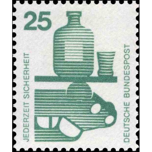 1 عدد تمبر سری پستی پیشگیری از حوادث - 25 فنیک -جمهوری فدرال آلمان 1971 1 عدد تمبر سری پستی پیشگیری از حوادث - 25 فنیک -جمهوری فدرال آلمان 1971