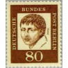 1 عدد تمبر از سری پستی مشاهیر  - 80 - برلین آلمان 1961 قیمت 4.48 دلار