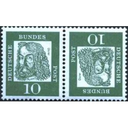 تت بش 2 عدد تمبر از سری پستی مشاهیر -  10 - جمهوری فدرال آلمان 1961