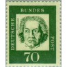 1 عدد تمبر از سری پستی مشاهیر -  70 - جمهوری فدرال آلمان 1961