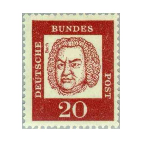 1 عدد تمبر از سری پستی مشاهیر - 20 - جمهوری فدرال آلمان 1961