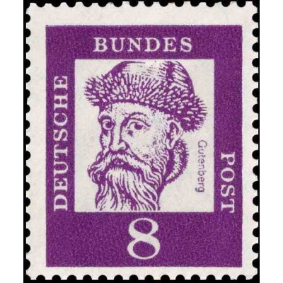 1 عدد تمبر از سری پستی مشاهیر - 8 - جمهوری فدرال آلمان 1961