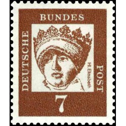 1 عدد تمبر از سری پستی مشاهیر - 7 - جمهوری فدرال آلمان 1961