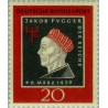 1 عدد تمبر پانصدمین سالگرد تولد جاکوب فوگر - تاجر و بانکدار - جمهوری فدرال آلمان 1959
